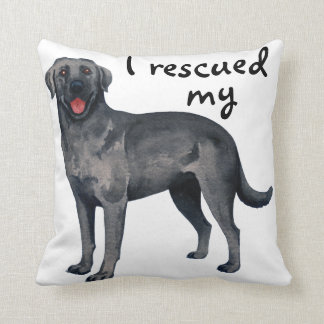 black lab decorative pillow