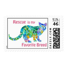 Rescue Cats Postage Stamps