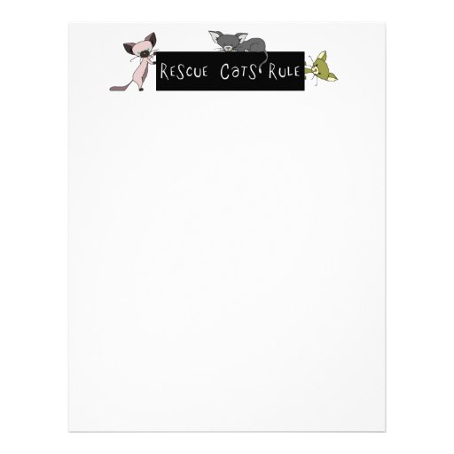 Rescue Cats Rule Letterhead