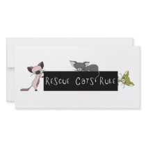 Rescue Cats Rule! Custom Photo Card