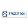 RESCUE DOG_blue Bumper Sticker