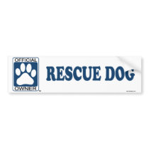 RESCUE DOG_blue bumper stickers