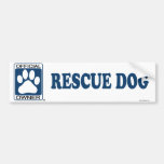 RESCUE DOG_blue Bumper Sticker
