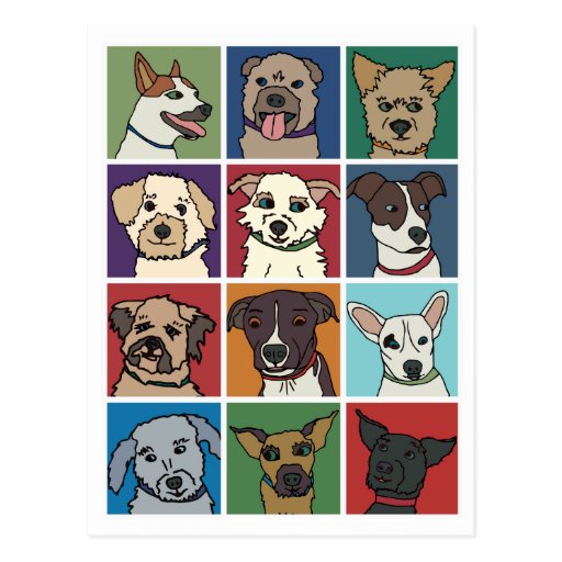 Rescue Dog Cartoon Postcard | Zazzle