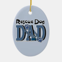Rescue Dog DAD Ornament
