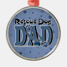 Rescue Dog DAD Ornament
