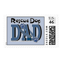 Rescue Dog DAD Postage Stamps