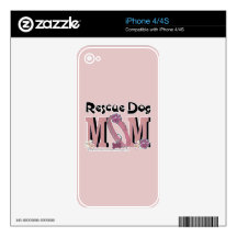 Rescue Dog MOM Decals For The iPhone 4S