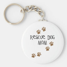 Rescue Dog Mom Keychains