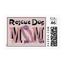 Rescue Dog MOM Postage Stamp