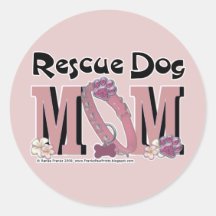 Rescue Dog MOM Stickers