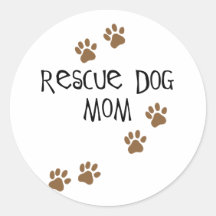 Rescue Dog Mom Stickers