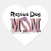 Rescue Dog MOM Stickers