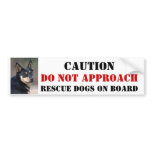 Rescue Dog On Board Bumper Sticker bumper stickers