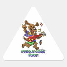 RESCUE DOGS ROCK STICKER