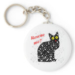 Rescue Me Snow Cat keychains
