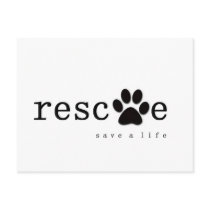 RESCUE -  Save A Life Postcard