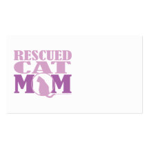 Rescued Cat Mom Business Card Template
