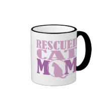Rescued Cat Mom Coffee Mug