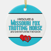 Rescued Missouri Fox Trotting Horse (Female Horse) Ornaments