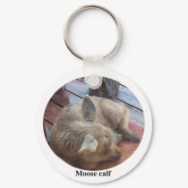 Rescued Moose Calf Keychain