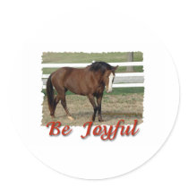 Rescued Morgan Horse: Be Joyful stickers by ForeverMorgans Rescued Morgan Horse: Be Joyful stickers