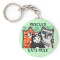 Rescued / Shelter Cat's Key Chain