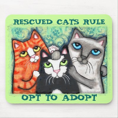 Rescued / Shelter Cat's Mousepad