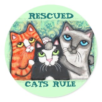 Rescued / Shelter Cat's sticker