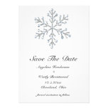 Reserva del copo de nieve del invierno la fecha invitacion personal 