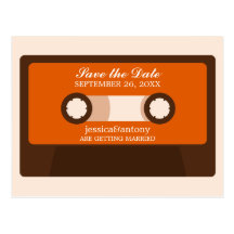 Reserva retra del boda de Mixtape la fecha Tarjetas Postales