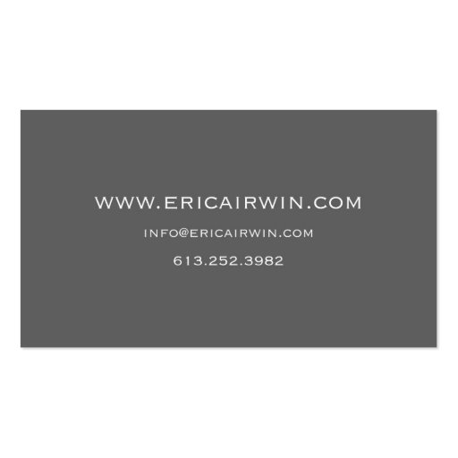 ***RESERVED*** Erica Irwin's Business Cards (back side)
