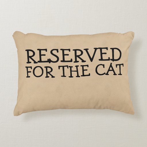 reserved for cat pillow