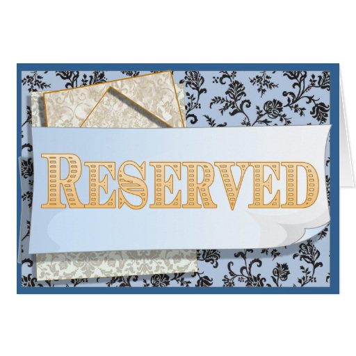 Reserved Seating Sign Card | Zazzle