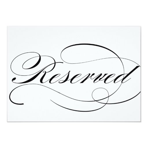 reserved seating sign for wedding reception card zazzle reserved sign template free