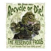 Reservoir Frogs Save Planet Earth Mascots posters by mudgestudios Reservoir Frogs Save Planet Earth Mascots posters