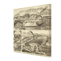 Residence and saw mill of Susan Harpold Stretched Canvas Prints
