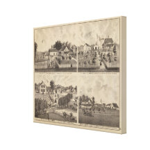 Residences and Barns, Minnesota Stretched Canvas Print