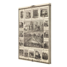 Residences & businesses in Muscatine Stretched Canvas Prints