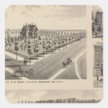Residences, Farm, Minnesota Square Sticker