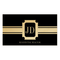 Residential Realtor Real Estate Gold Ribbon Business Card