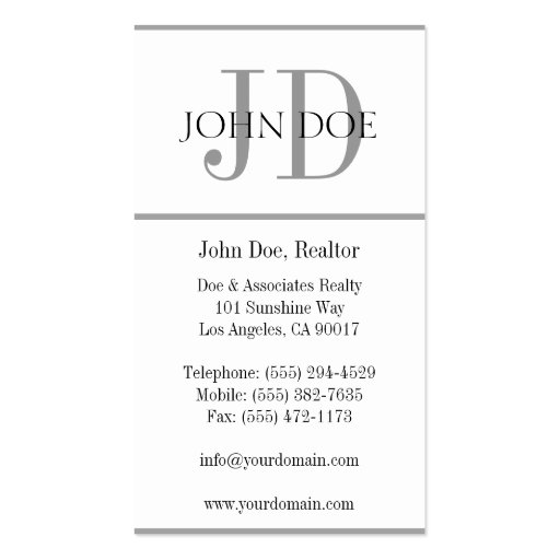 Residential Realtor Sign Edges W/W Business Cards (back side)