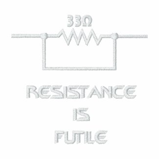 Resistance is Futile embroideredshirt