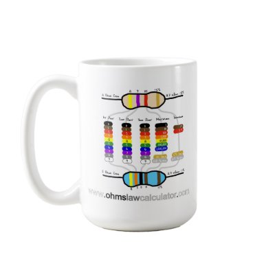 Resistor Colour Chart Mug - Large by OhmsLawCalculator