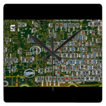 Resistors on a Circuit Board Wallclock
