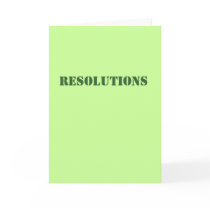 Resolutions Greeting Cards