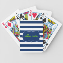 Resort Stripes in Lapis Card Deck
