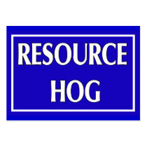 Resource Hog Business Cards