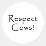 Respect Cows Stickers