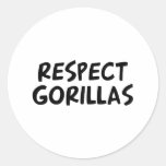 Respect Gorillas Round Sticker